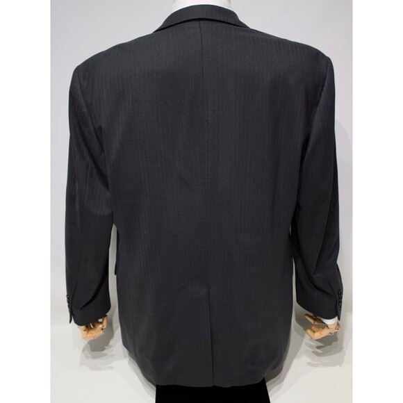 Brooks Brothers 346 Black Stretch Blazer 96% Wool 4% Spandex Men's Size 44R - Picture 7 of 12